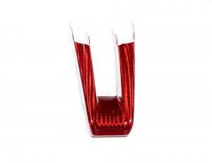 Alfa Romeo Giulia Steering Wheel Trim - Carbon Fiber - Lower Trim Set - Red Candy - QV Model